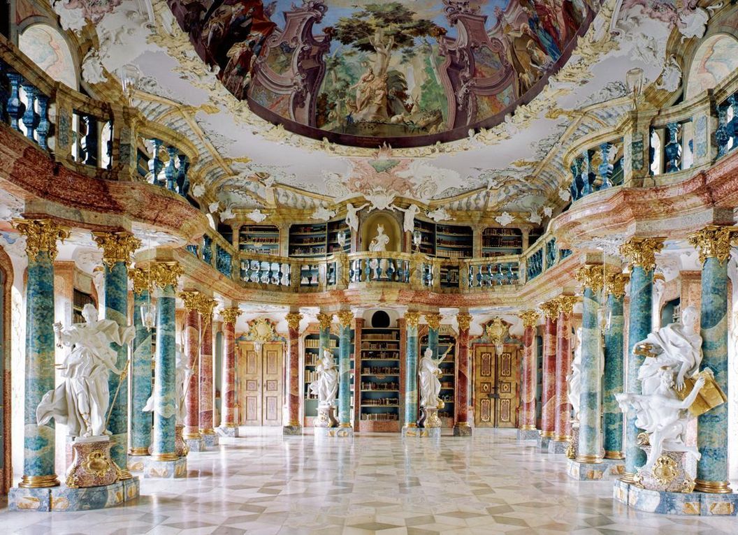 Der Bibliothekssaal in Kloster Wiblingen