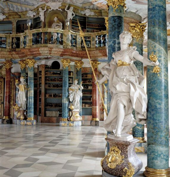Monastère de Wiblingen, la salle de la bibliothèque