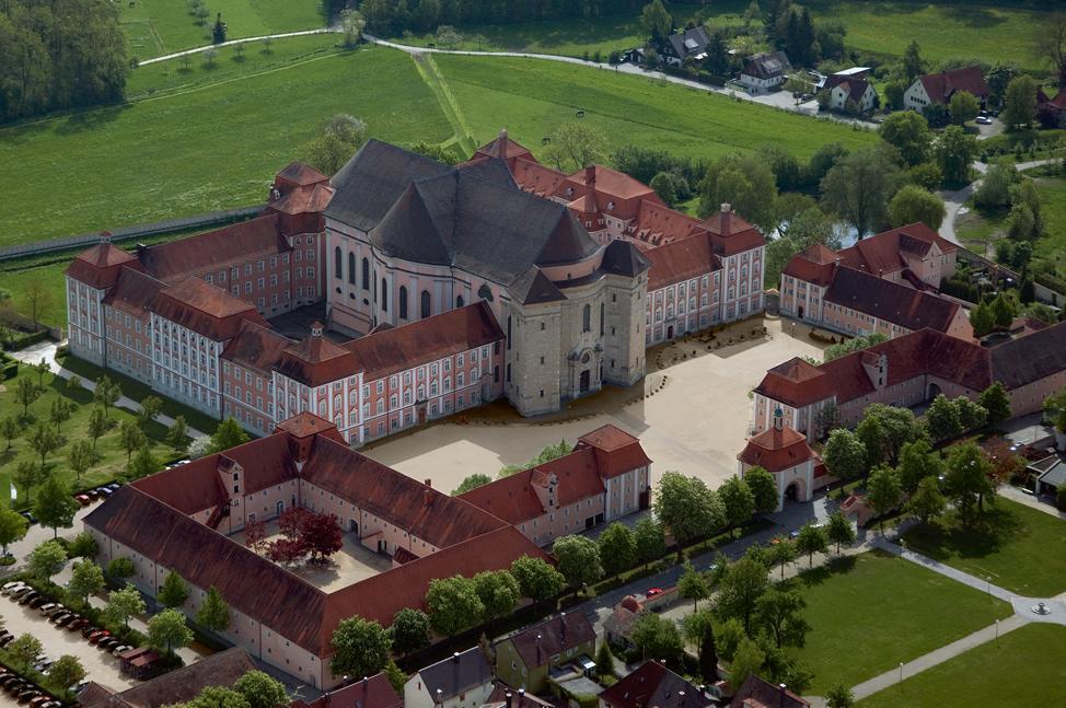 Luftaufnahme von Kloster Wiblingen