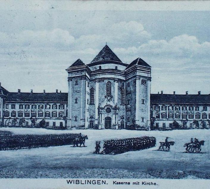 Postkarte aus der Schlosskaserne Wiblingen