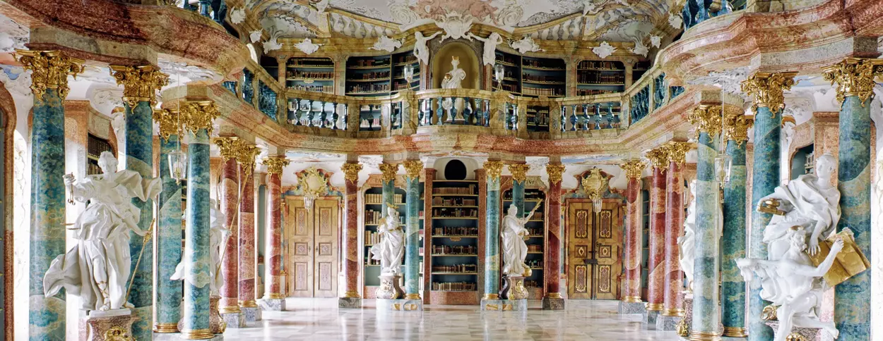 Monastère de Wiblingen,  salle de la bibliothèque
