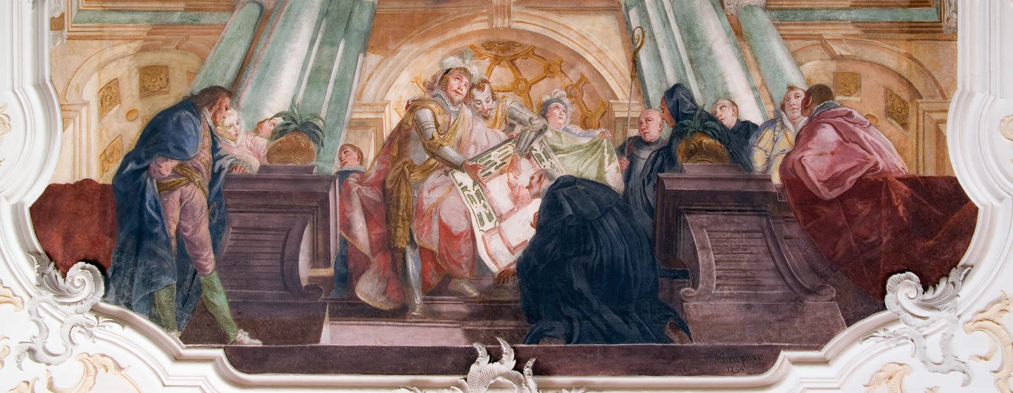 Kloster Wiblingen, Deckenfresko im Kapitelsaal