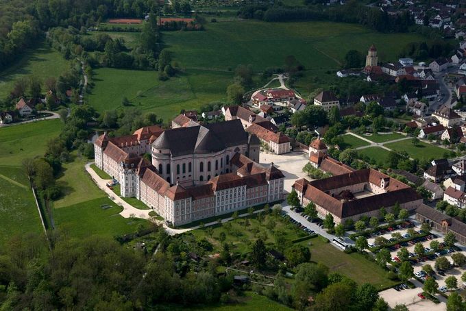 Wiblingen monastery, aerial view