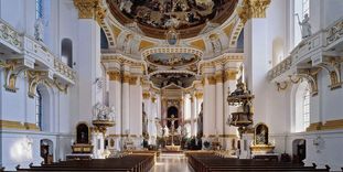 Innenansicht der Klosterkirche Wiblingen
