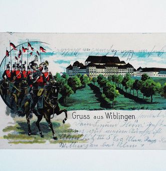 Postkarte aus der Schlosskaserne Wiblingen