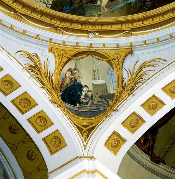 Wiblingen monastery, spandrel painting